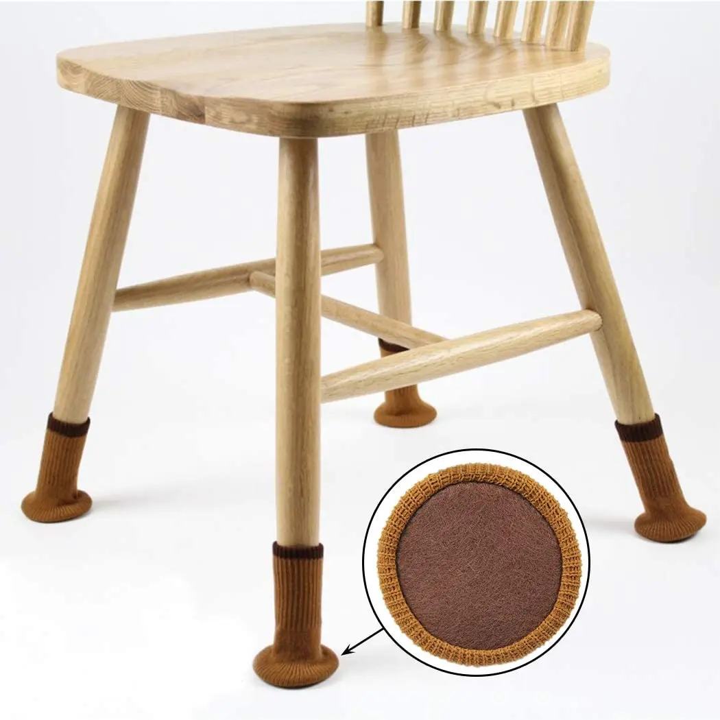 Новинка 24 шт. носки для ножек стула с войлочными вставками вязаные мебельные