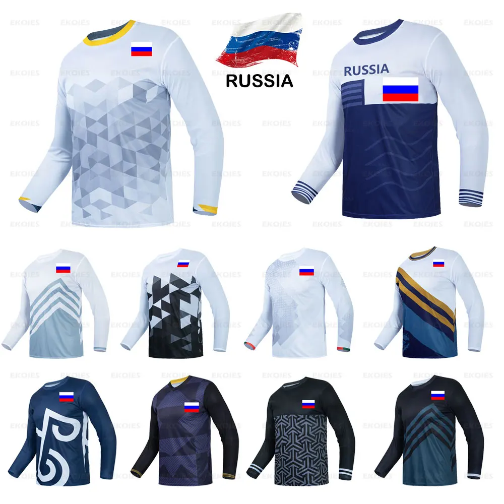 

2021 New Mens Cross Country Motorcycle Jersey Downhill Jersey Russia Mountain Bike Shirt Cross Country Jersey Outdoor Sweatshirt