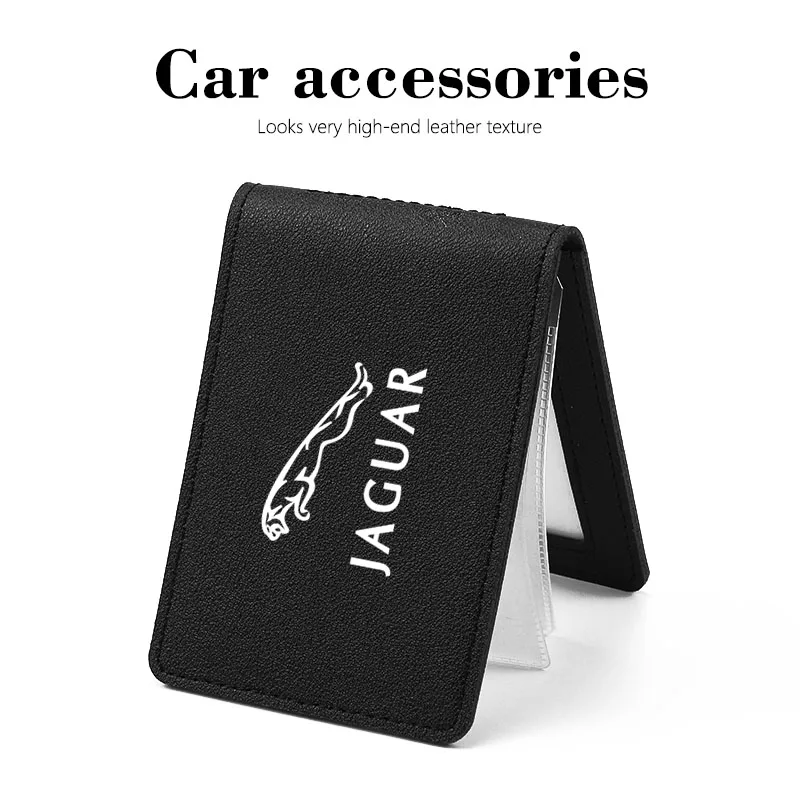 PU Leather Car Driving Documents Bag Card Credit Cover For Jaguar XF XE XJ XK XEL XFL XJL XJ6 XJS XKR XFR F-Type F-Pace E-Pace | Автомобили
