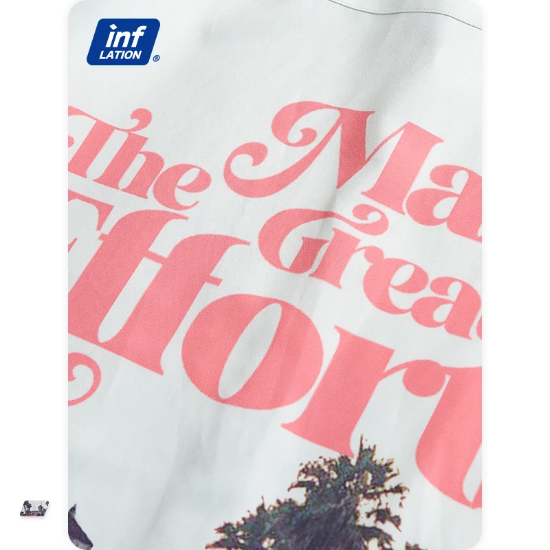 

INFLATION Men Funny Graphic Digital Printing Shirt Streetwear 2021 SS New Oversized Hip Hop Short Sleeve Shirt For Teens 2248S21