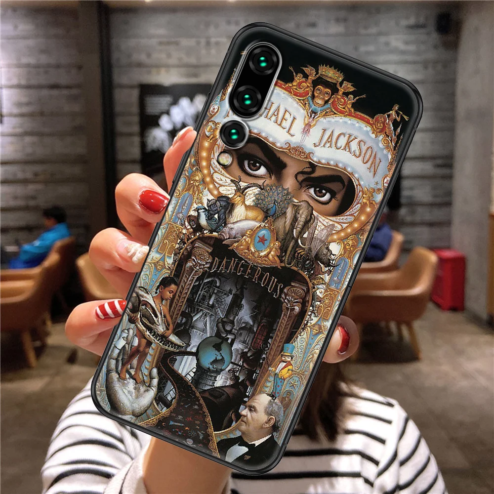 Чехол Майкла Джексона для телефона Huawei P Mate P10 P20 P30 P40 10 20 Smart Z Pro Lite 2019 Черный Модный