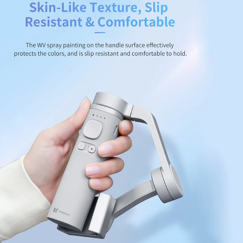 

3-Axis Full-Angle Rotated Cell Phone Gimbal Stabilizer Portable Phone Stabilizer Large-Angle Extendable Cell Phone for Live H3CA