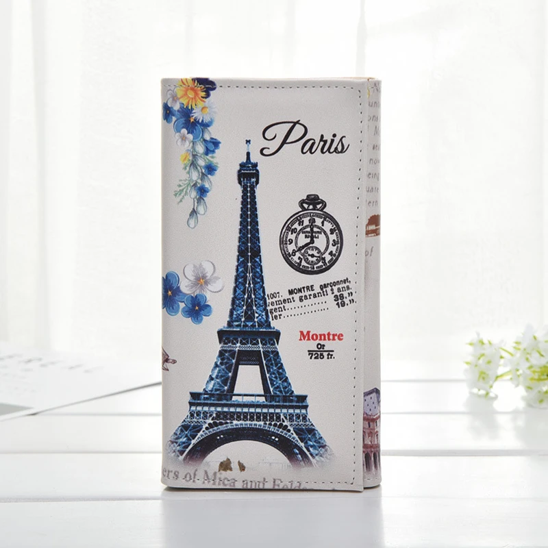 2019 кошелек с Эйфелевой башней женский длинный милый кожаный кисточками женские