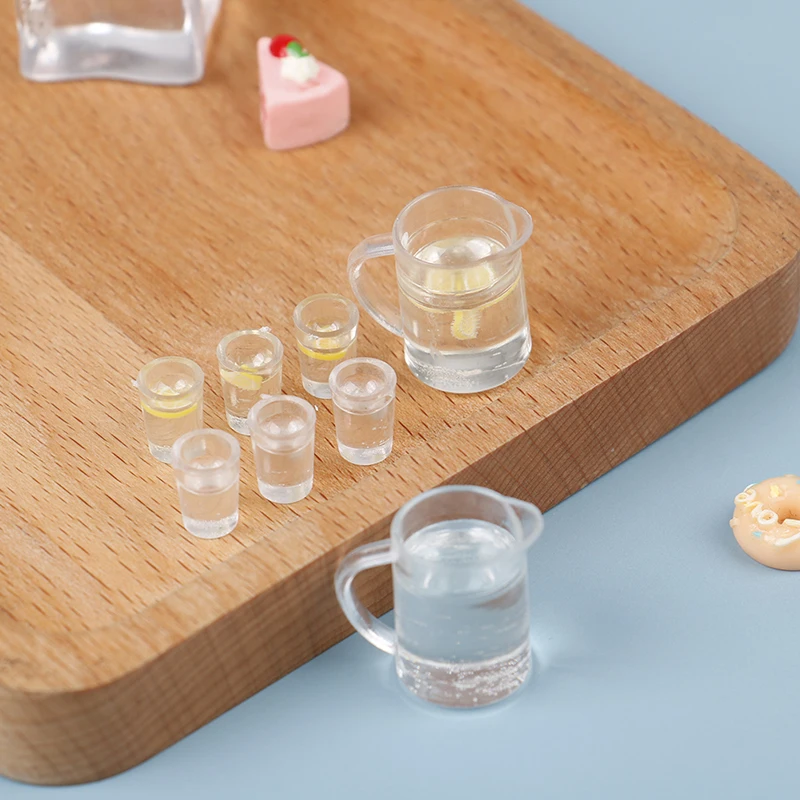 

4Pcs/Set 1:12 Doll House Kitchen Boiling Water Lemonade Mini Life Scene Model