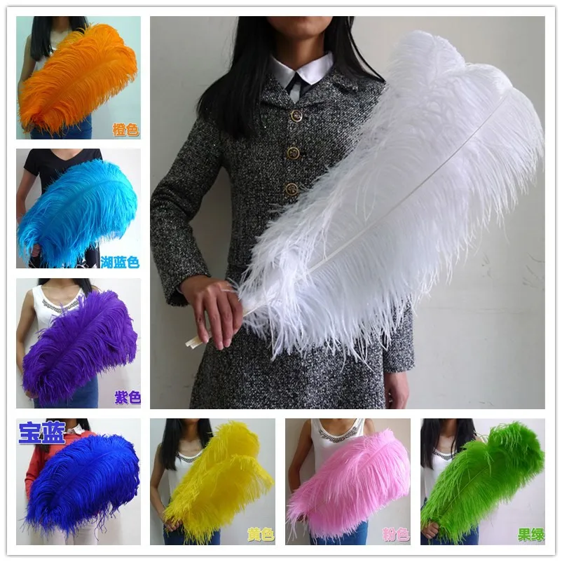 

10-50pcs/lot Beautiful Ostrich Feather 60-65cm/24-26inches Wedding Jewelry Diy Christmas Feathers for Crafts Carnival Plumes