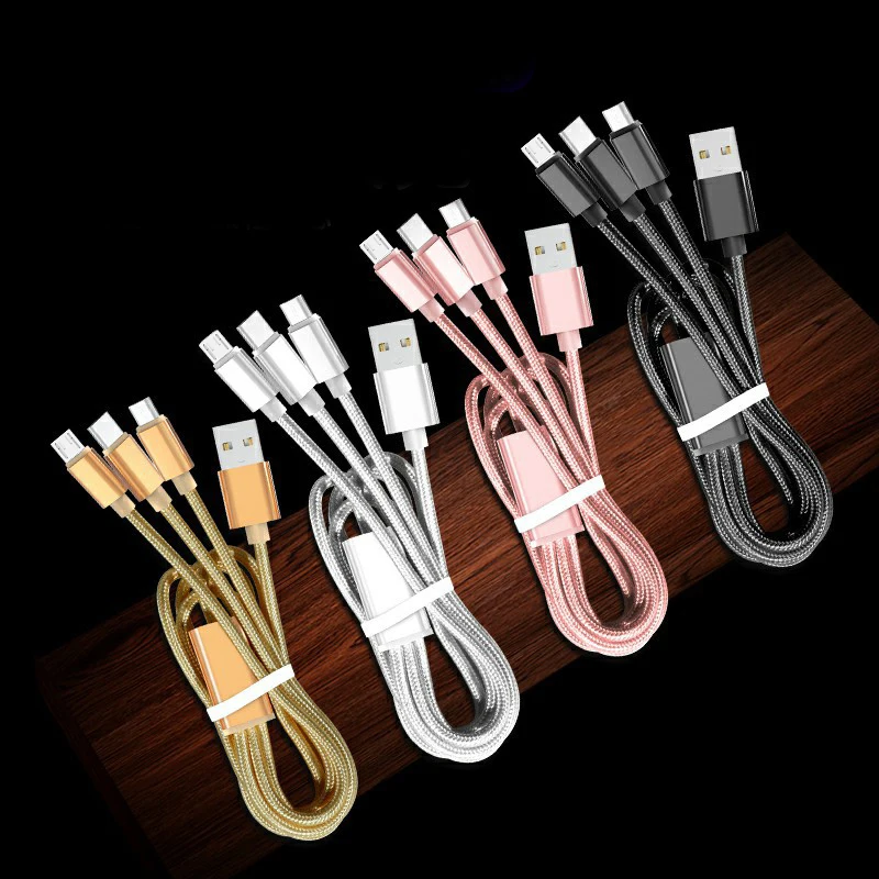

USB Charger Cable for iPhone X 8 7 6 5 Micro USB Type C Cable for Samsung Galaxy S9 S8 Fast Charging Cable Charger Cord