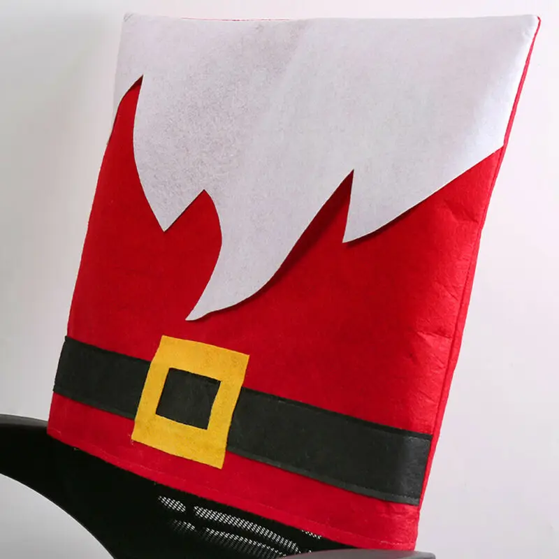 Крышка стула для Стола Санта Клаус Снеговик красный чехол украшение задняя