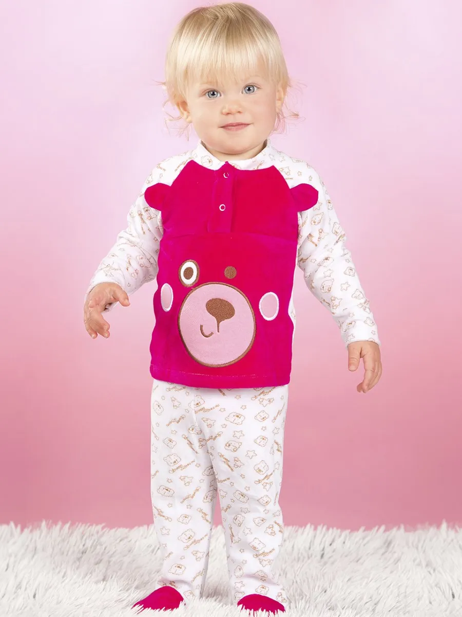 Комплект для девочки Viva Baby D1007 фуксия 62-68 | Мать и ребенок