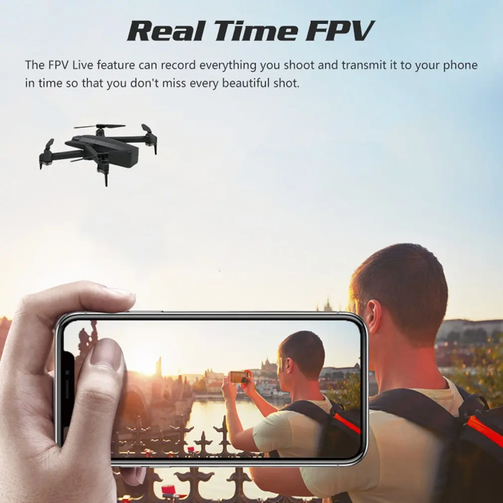 GW106 Foldable RC Drone With 4K HD Camera FPV Long Flight Time Headless Mode RC Helicopter Aircraft Remote Control Toys