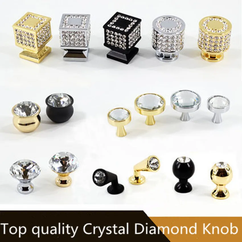 Высококачественный модный роскошный Carystal Dimond кухонный шкаф винный дверная ручка