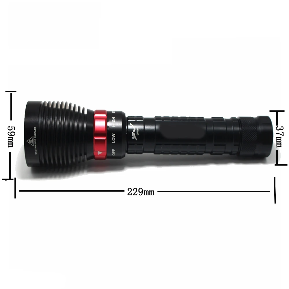 10 Вт 3-Mode XM-L2 светодиодный Дайвинг флэш-светильник фонарь 3800 Lumen100M подводный водонепроницаемый светодиодный светильник-вспышка фонарь на 26650 батареи