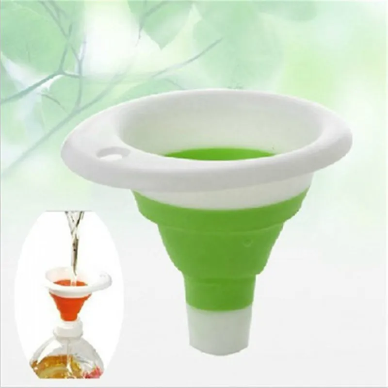 Кухонный инструмент из силикона складной Стиль мини складная переносная Воронка