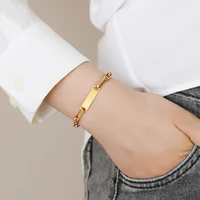 stainless steel gold stainless steel womens chain bracelet girlfriend bracelet fashion personality foreign trade metal jewelry