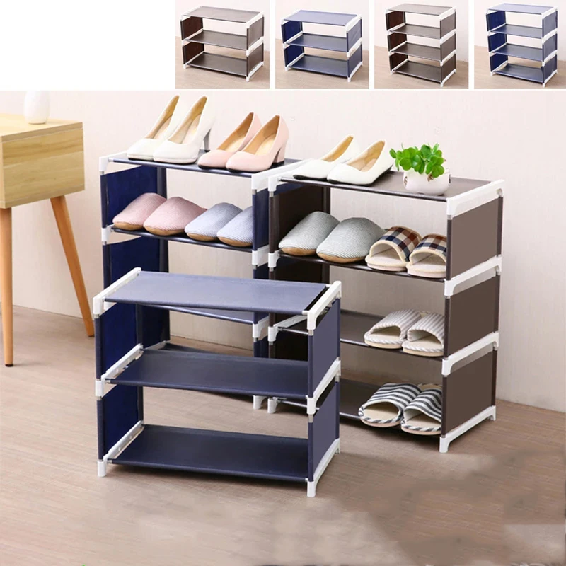 

Multi-layer Simple Dustproof Shoe Rack Non-woven Stainless Steel Dormitory Rack Multifunction Shoe Cabinet Waterproof Fabric