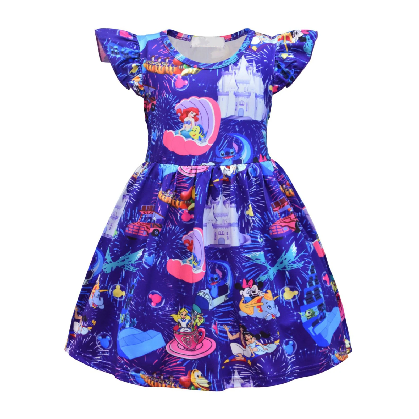 

2020 Summer Kids Christmas Cartoons Dress Pattern Dresses for Girls Princess Halloween Dress Vestido