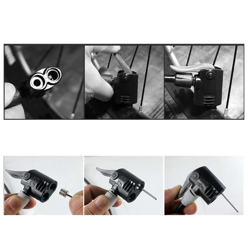 

Bike Pump Portable, Ball Pump Inflator Bicycle Floor Pump Easiest use w/ Both Presta and Schrader Bicycle Pump Val-ves