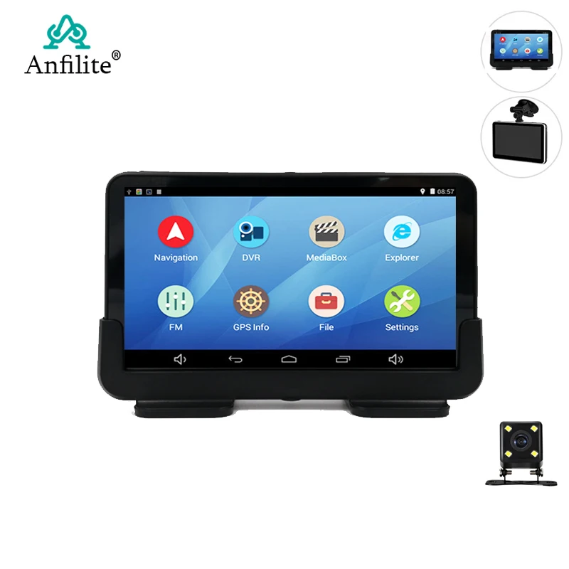 Anfilite 7 дюймов Android автомобильный GPS навигации автомобиля DVR Камера