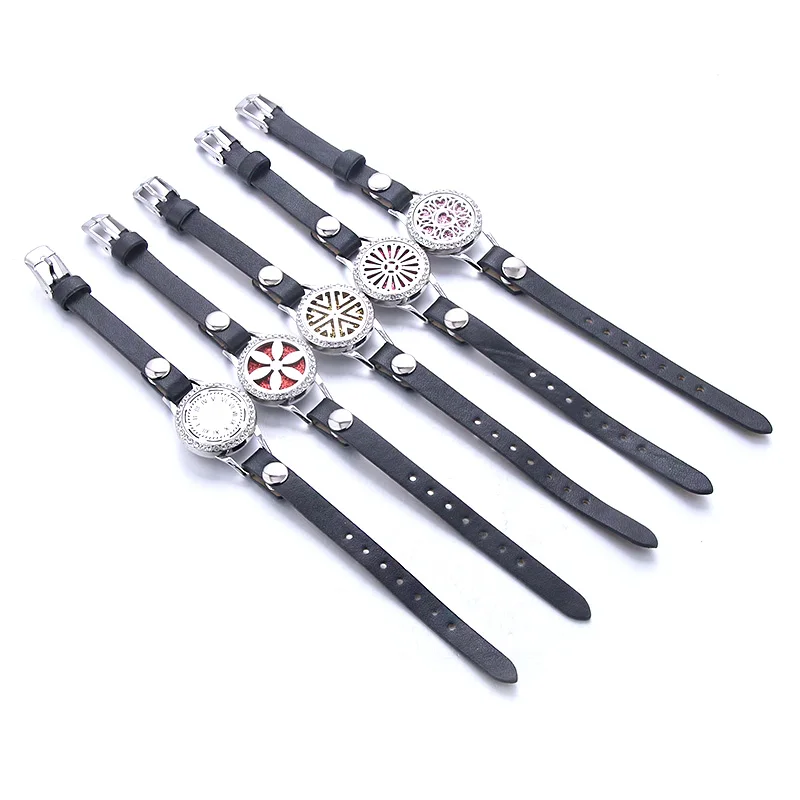 Браслет для ароматерапии натуральная кожа Нержавеющая сталь эфирное масло