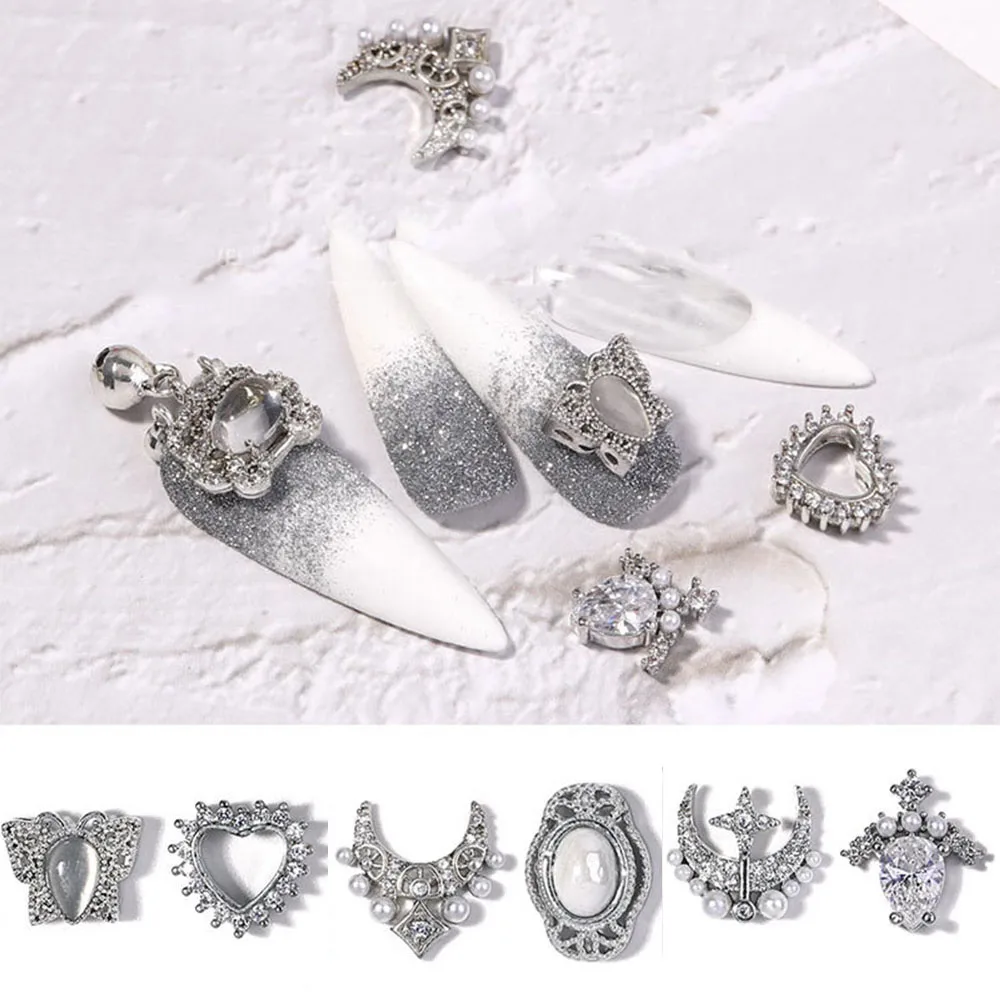 

Metal Diamond Pearl Zircon Manicure Accessories Nail Jewelry 3D Nail Art Zircon DIY Art Nail Decoration