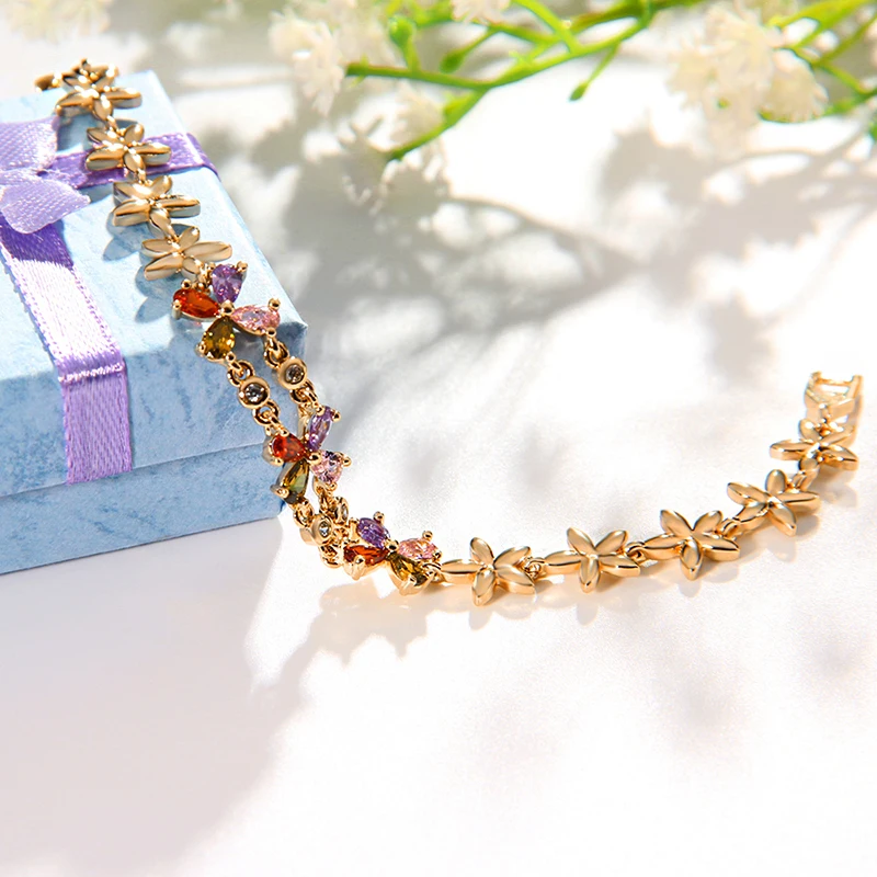Романтический цветной браслет jinzeyi с кристаллами Корейская версия