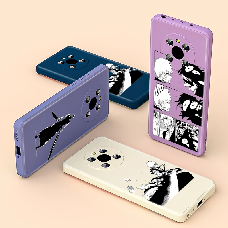 

Hot Anime Kurosaki ichigo For Huawei Mate 40 30 E Honor 50 30 20 10X 9X 5G Pro Lite Liquid Silicone Soft Cover Phone Case