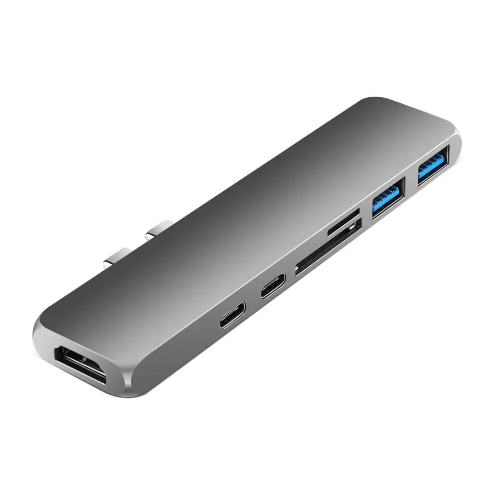 7 в 1 USB C type SD/TF кард ридер 3 концентратор адаптер HD выход 4K HDMI 0 для MacBook Pro