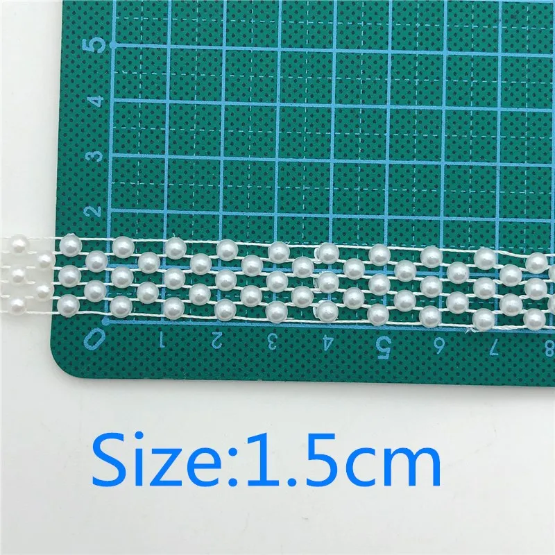 Дешевая винтажная вышитая жемчужина 10 ярдов в партии Лента из бисера с кружевной