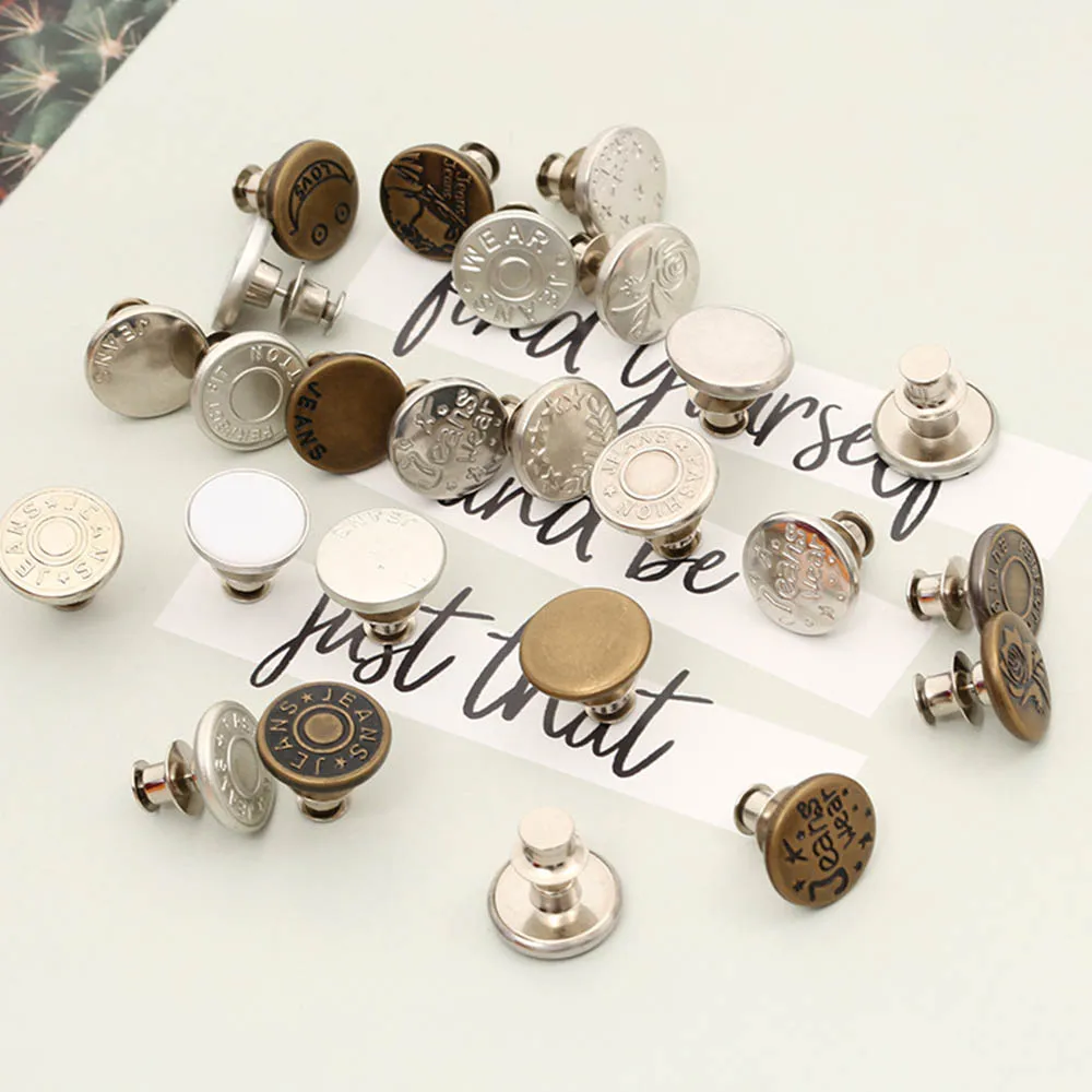 Защелка крепежные металлические кнопки для одежды джинсов съемные