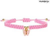 ankle bracelets for women new simple woven rope butterfly beach anklet with colorful acrylic butterfly anklets butterfly chain