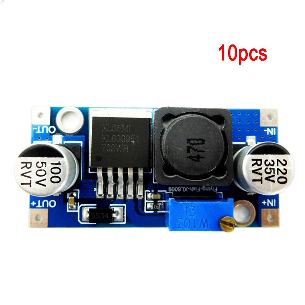 

10pcs Step-up High Efficiency Accessory DC-DC XL6009 Output Adjustable Easy Install Power Supply Reparing Booster Modules