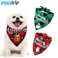 christmas pet dog scarf pet bandanas collar cotton triangular bibs scarf for dogs cats puppy pet saliva towel dog accessories