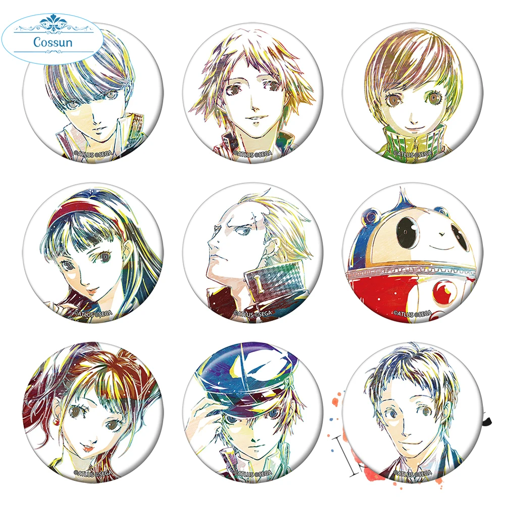 Металлическая брошь Shin Megami Tensei: Persona 4 значок аниме P4 Souji Seta Amagi Yukiko Kujikawa Rise kuma Shirogane