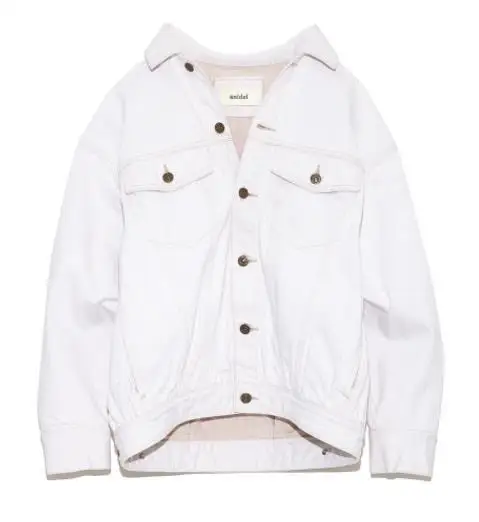 

Spring and autumn women's new single breasted drop sleeve loose women's jeans jacket