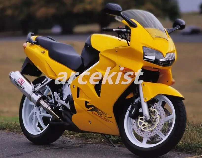 

New ABS Whole Fairings Kits Fit For Honda VFR800 98 99 00 01 VFR 800 RR VFR800RR 1998 1999 2000 2001 Yellow glossy