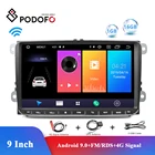 Автомобильный мультимедийный плеер Podofo, 2 din, 9 дюймов, Android 9,0, GPS, навигация, Wi-Fi, RDS, Bluetooth, для VW GolfSkoda Polo
