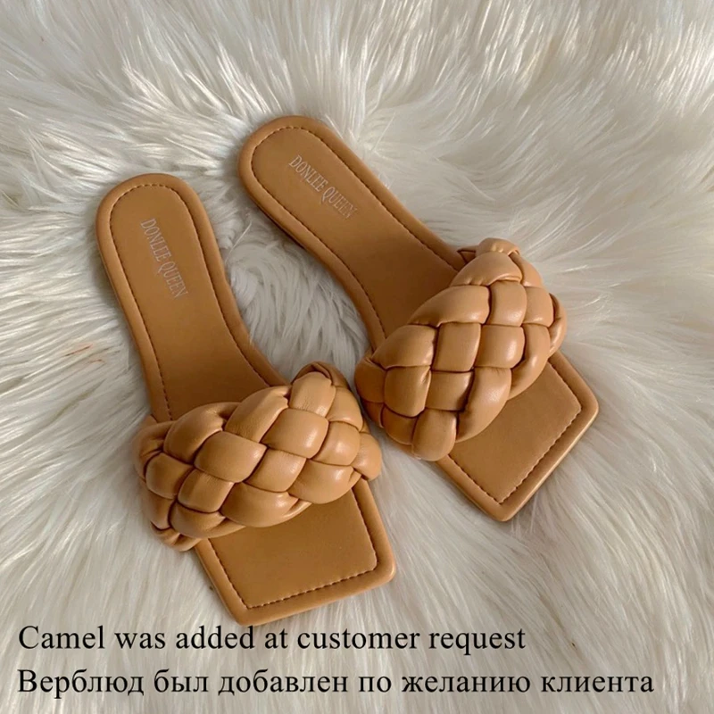 Женские тапочки с квадратным носком