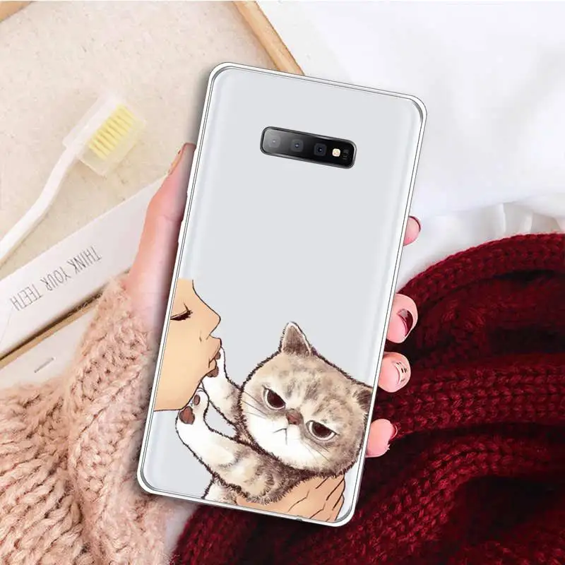 

Don't kiss My Cat cute cat High quality luxury Phone Case Transparent For Samsung Galaxy A 71 21s S note 8 9 10 plus 20 ultra