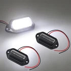 Универсальный светисветильник для номерного знака, 2 шт., 12 В, 24 В, 6 светодиодов