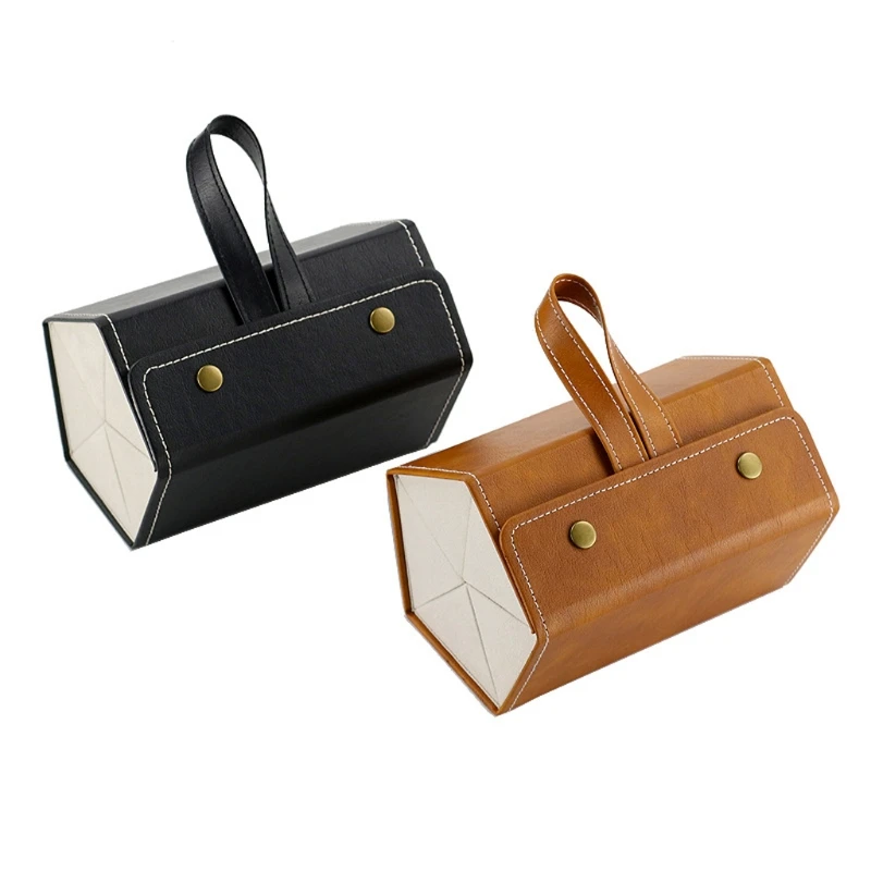 

5 Slots Foldable PU Leather Sunglasses Eyeglasses Travel Organizer Case Multiple Hanging Eyewear Holder Display
