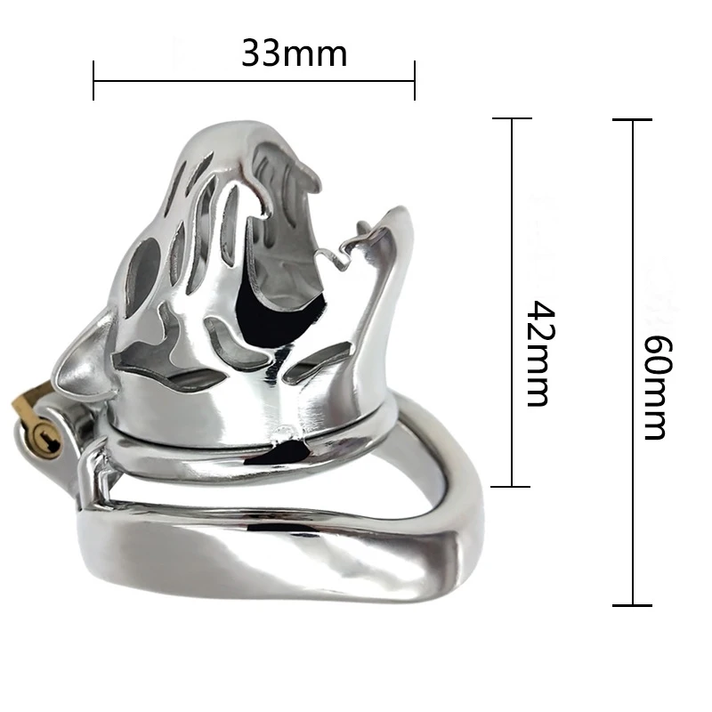 40/45 / 50 мм из нержавеющей стали голова тигра мужское устройство целомудрия клетка