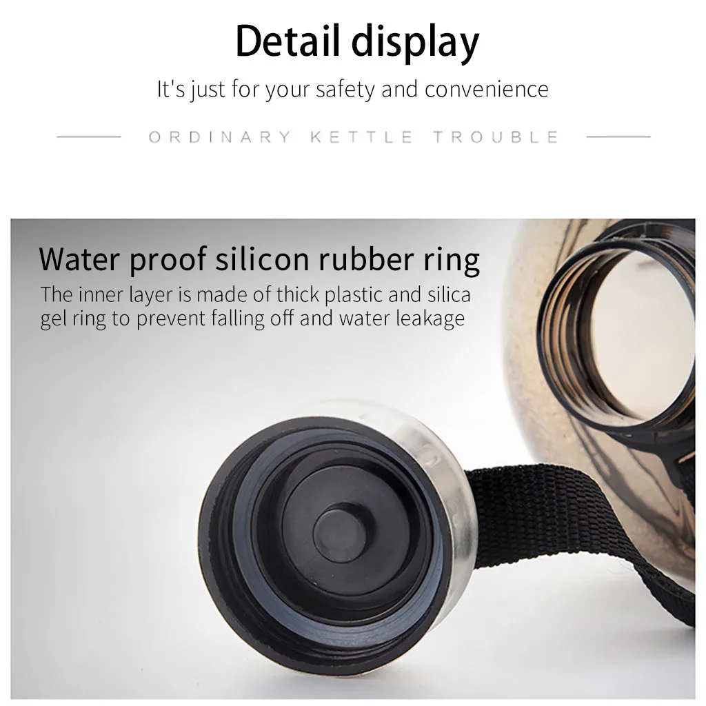 Бутылка для воды фитнеса с маркером времени емкость 73 унции|Бутылки воды| |