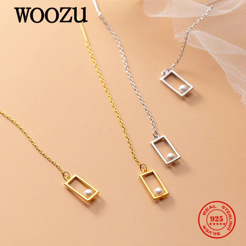 

WOOZU натуральная 925 Стерлинговое Серебро/Модная красивая обувь с жемчугом серьги-гвоздики с кисточкой для женщин свадебные туфли в Корейском...