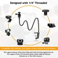 w3jd camera bracket with enhanced desk jaw clamp flexible gooseneck stand for webcam brio 4k c925e c922x c922 c930e c930 c920