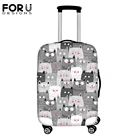 FORUDESIGNS, Дорожный чемодан с милым рисунком щенка, кошки, Эластичный Защитный моющийся чехол для багажа 18-32 дюйма