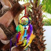 indian feather dream catcher aerial pendant wind chime girl student creative dormitory decoration birthday gift