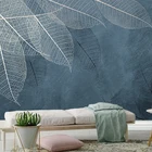 Пользовательские фотообои 3D Ручная роспись абстрактное растение листья спальня столовая гостиная диван украшение стены живопись обои