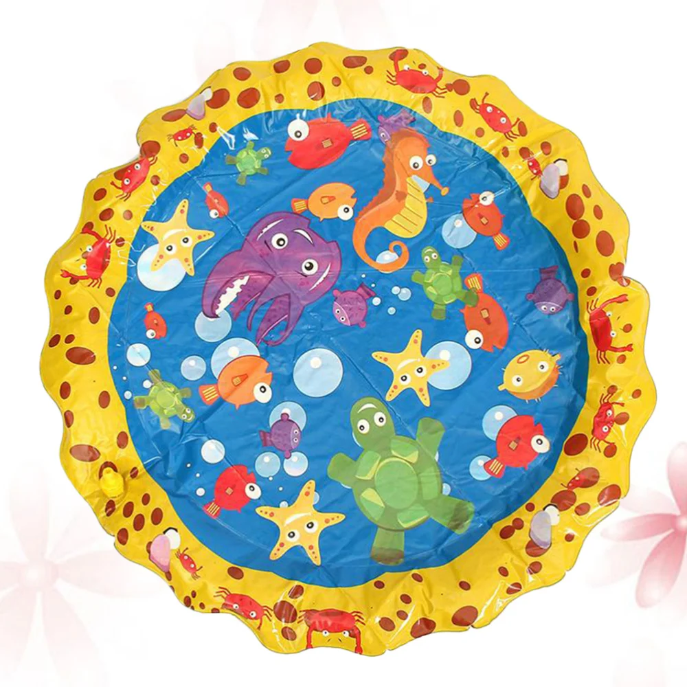 

PVC Water Pad Cartoon Game Water Play Mat Funny Water Sprinkler Pad Water Playing Floor Cushion for Outdoor Pool Garden (Col