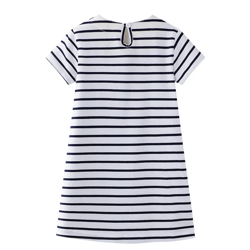 Детское летнее Хлопковое платье с изображением животных для девочек | Детская