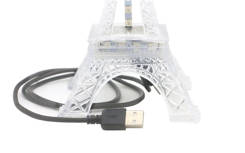 USB 5 в Эйфелева башня Ночной светильник WS2812B 48 светодиодов индивидуально адресуемый умный SK6812 Красочный светодиодный чип декоративный светильник
