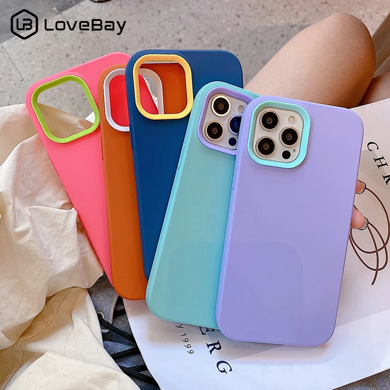 

Fashion Candy Color Soft Liquid Silicone Phone Case For iPhone 13 Pro Max 12 11 Pro Max X XR XS 7 8 Plus SE 2020 Shockproof Back